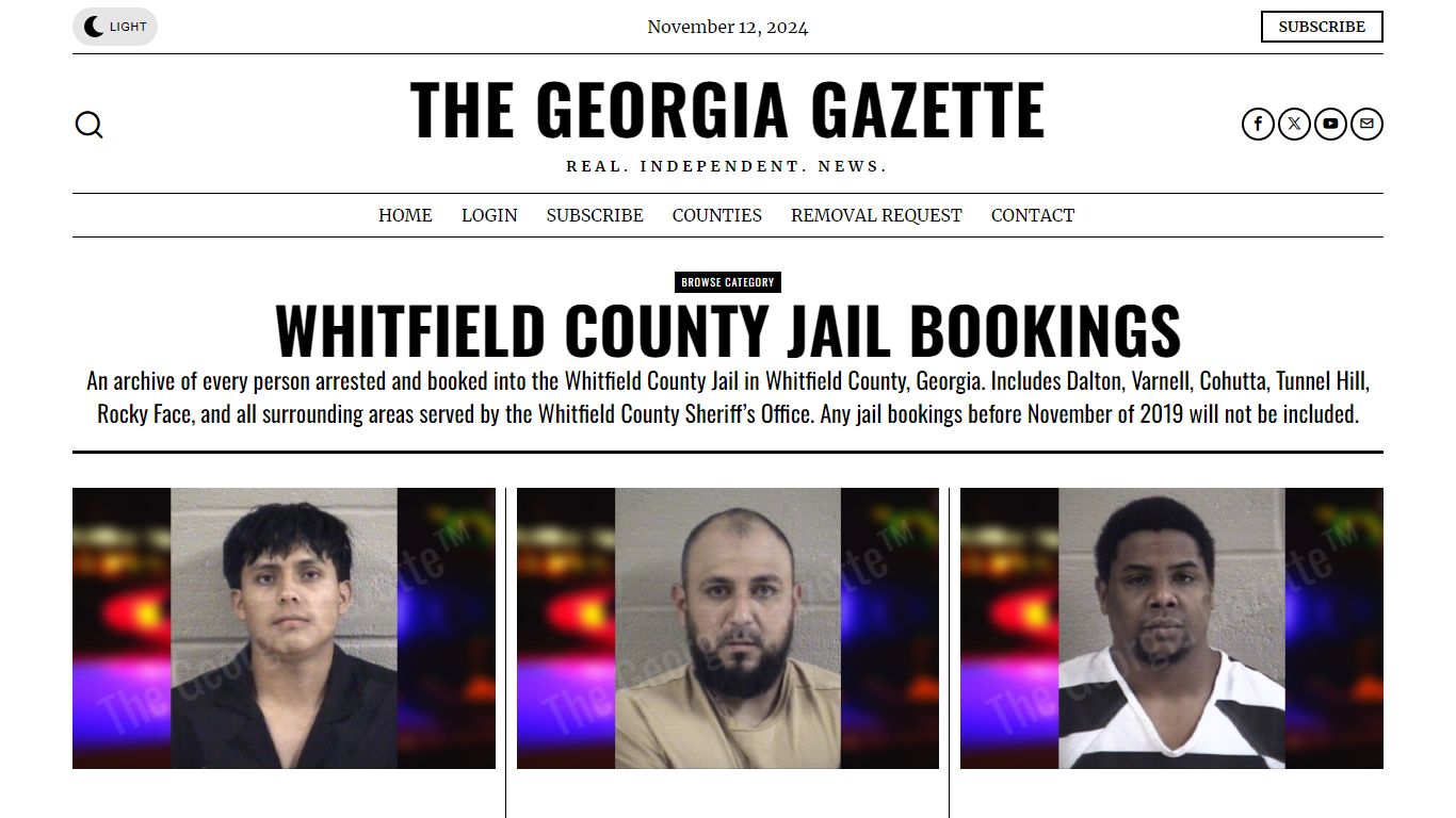 Whitfield County Jail Bookings – The Georgia Gazette