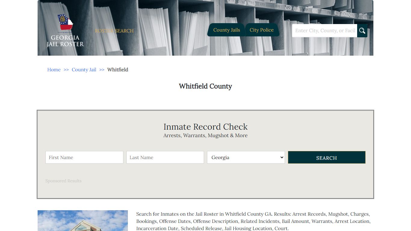 Whitfield County - Georgia Jail Inmate Search